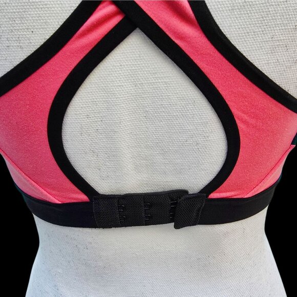 Victoria Sport ✦ Racerback Sports Bra ✦ Pink & Black w/ Logo Band Size 32C EUC - Picture 8 of 9
